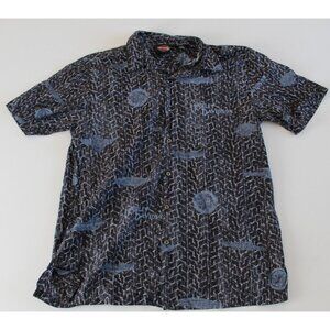 Harley Davidson Motorcycles Men's Button Down Shirt Logo Pattern Size M
